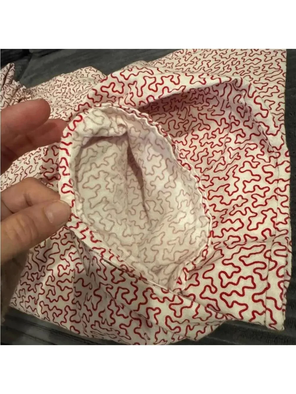 IKEA Alvine Korall‎ Duvet Cover Red Wht Vintage Scandi Squiggle Print 18473